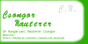 csongor mauterer business card